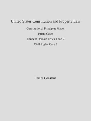 cover image of US Constitution and Property Law
